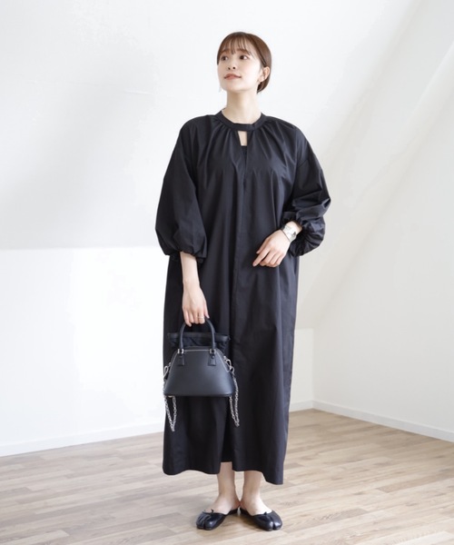 UNFIELD（アンフィールド）の「【UNFIELD ギャザーボリュームワンピース】（ワンピース・レディース・ホワイト/ブラック・FREE）」の20枚目の写真