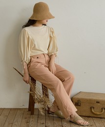 Ambre Neige | タックパワーショルダートップス／【WEB/EC限定商品】(Tシャツ/カットソー)