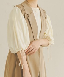 Ambre Neige | タックパワーショルダートップス／【WEB/EC限定商品】(Tシャツ/カットソー)