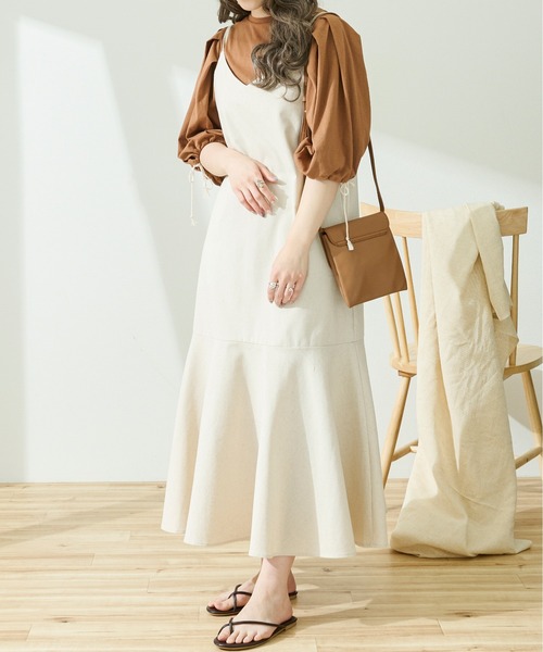 Ambre Neige(アンブルネージュ)の「タックパワーショルダートップス/【WEB/EC限定商品】(Tシャツ/カットソー・レディース・アイボリー/モカ/ミント/ライトブラウン/ライトベージュ・FREE)」の13枚目の写真