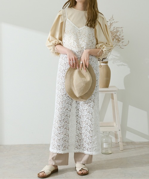 Ambre Neige(アンブルネージュ)の「タックパワーショルダートップス/【WEB/EC限定商品】(Tシャツ/カットソー・レディース・アイボリー/モカ/ミント/ライトブラウン/ライトベージュ・FREE)」の10枚目の写真