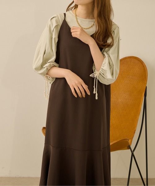 Ambre Neige(アンブルネージュ)の「タックパワーショルダートップス/【WEB/EC限定商品】(Tシャツ/カットソー・レディース・アイボリー/モカ/ミント/ライトブラウン/ライトベージュ・FREE)」の21枚目の写真