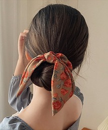 ROSE柄ヘアリボン