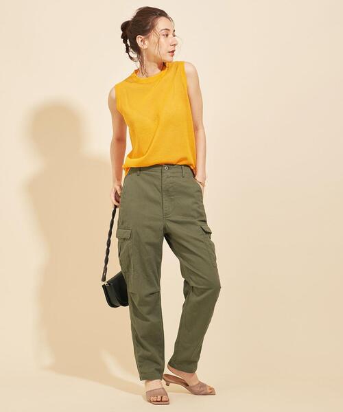 BEAUTY&YOUTH UNITED ARROWS(ビューティーアンドユースユナイテッドアローズ)の「【別注】<SOUTH POINT>カーゴパンツ ∴(カーゴパンツ・レディース・ホワイト/オリーブ・S/M)」の3枚目の写真