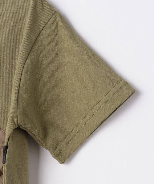 grn（ジーアールエヌ）の「【キッズ】〔別注〕TJ EX grn outdoor（ジーアールエヌ アウトドア）フェイクポーチTEE / Tシャツ（Tシャツ/カットソー・キッズ・ホワイト/オリーブ・S 125-135cm/XS 105-115cm）」の5枚目の写真