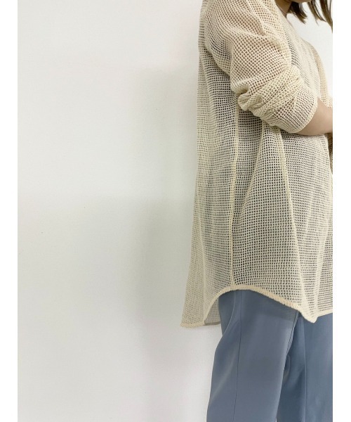 Solace（ソレイス）の「メッシュロングプルオーバー（Tシャツ/カットソー・レディース・ブラック/ナチュラル・FREE）」の7枚目の写真