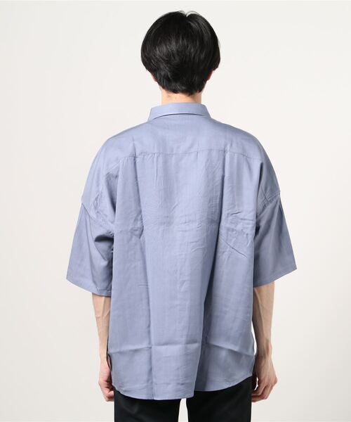 SHAREEF（シャリーフ）の「【SHAREEF】STUDIOUS別注 EMBROIDERY SS SH（シャツ/ブラウス・メンズ・ホワイト/パープル/ブラック・2/1）」の5枚目の写真