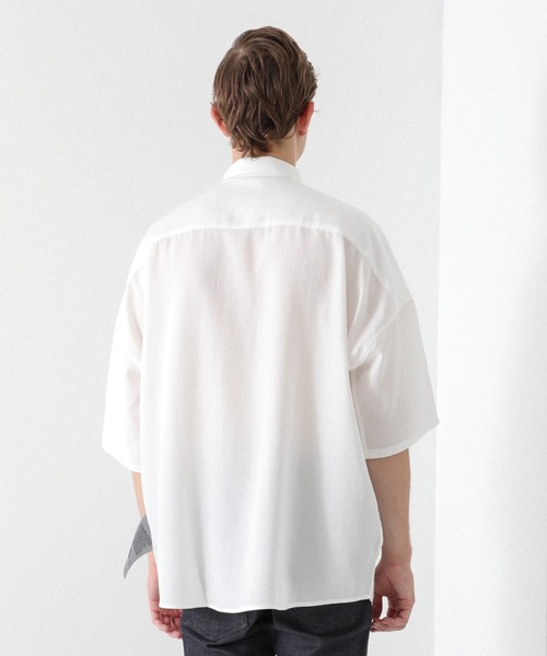 SHAREEF（シャリーフ）の「【SHAREEF】STUDIOUS別注 EMBROIDERY SS SH（シャツ/ブラウス・メンズ・ホワイト/パープル/ブラック・2/1）」の10枚目の写真