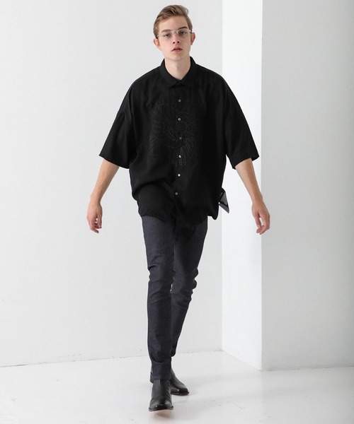 SHAREEF（シャリーフ）の「【SHAREEF】STUDIOUS別注 EMBROIDERY SS SH（シャツ/ブラウス・メンズ・ホワイト/パープル/ブラック・2/1）」の16枚目の写真