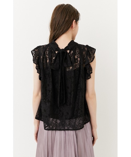 rienda(リエンダ)の「2WAYフリルレーストップス(シャツ/ブラウス・レディース・ホワイト/ブラック/ミント・FREE)」の9枚目の写真