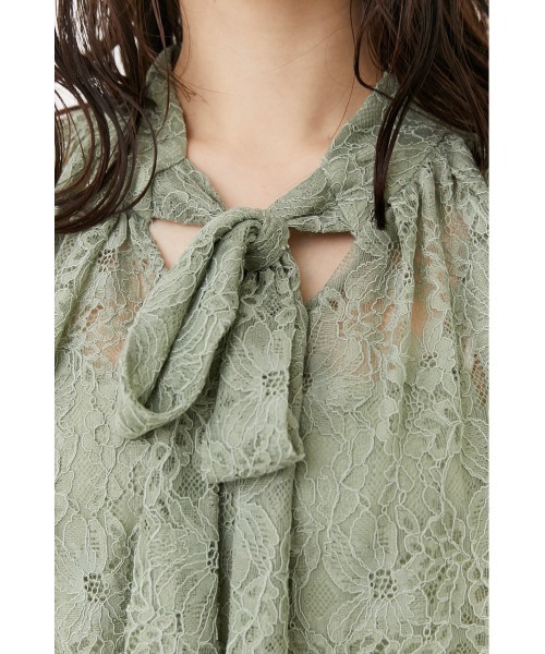 rienda(リエンダ)の「2WAYフリルレーストップス(シャツ/ブラウス・レディース・ホワイト/ブラック/ミント・FREE)」の16枚目の写真