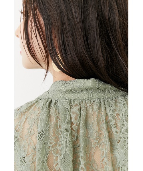 rienda(リエンダ)の「2WAYフリルレーストップス(シャツ/ブラウス・レディース・ホワイト/ブラック/ミント・FREE)」の17枚目の写真