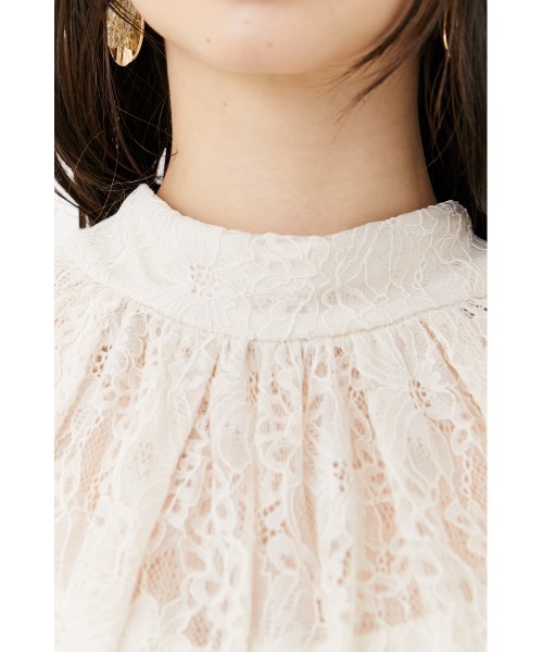 rienda(リエンダ)の「2WAYフリルレーストップス(シャツ/ブラウス・レディース・ホワイト/ブラック/ミント・FREE)」の22枚目の写真