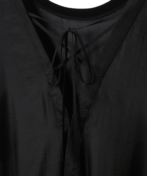 ADAM ET ROPE'(アダムエロペ)の「<SETアイテム>シアーTキャミワンピセット(ワンピース・レディース・ブラック/グリーン・FREE)」の13枚目の写真