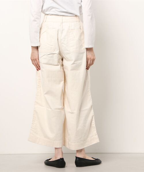 URVIN(アービン)の「ワイドワークパンツ / バックサテン(その他パンツ・レディース・カーキブラウン/キナリ・00)」の8枚目の写真