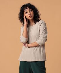 FEELING MADE ストレッチランダムリブ 2way カットソー