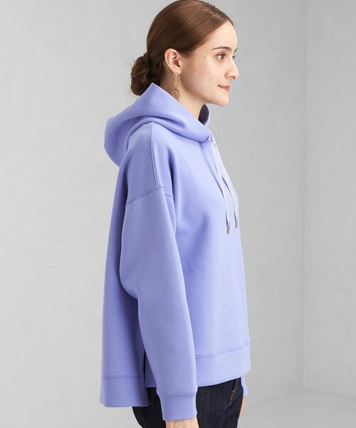 green label relaxing（グリーンレーベルリラクシング）の「ダンボール フード スリット プルオーバー カットソー パーカー（パーカー・レディース・ライトブルー/ダークグレー/モカ・FREE）」の9枚目の写真