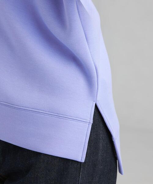 green label relaxing（グリーンレーベルリラクシング）の「ダンボール フード スリット プルオーバー カットソー パーカー（パーカー・レディース・ライトブルー/ダークグレー/モカ・FREE）」の14枚目の写真