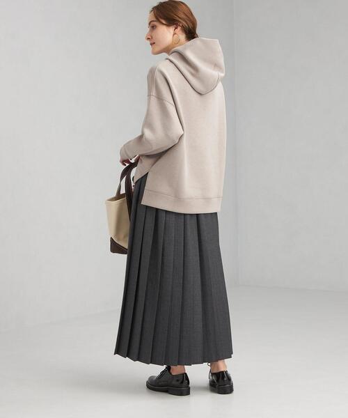 green label relaxing（グリーンレーベルリラクシング）の「ダンボール フード スリット プルオーバー カットソー パーカー（パーカー・レディース・ライトブルー/ダークグレー/モカ・FREE）」の18枚目の写真