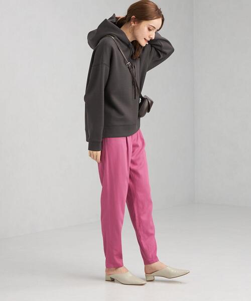 green label relaxing（グリーンレーベルリラクシング）の「ダンボール フード スリット プルオーバー カットソー パーカー（パーカー・レディース・ライトブルー/ダークグレー/モカ・FREE）」の21枚目の写真