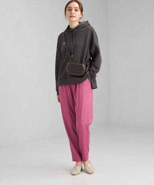 green label relaxing（グリーンレーベルリラクシング）の「ダンボール フード スリット プルオーバー カットソー パーカー（パーカー・レディース・ライトブルー/ダークグレー/モカ・FREE）」の19枚目の写真