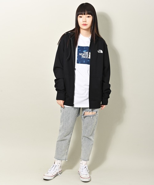 THE NORTH FACE（ザノースフェイス）の「THE NORTH FACE (ザ・ノース フェイス) THE NORTH FACE OPEN GATE FZHOOD LIGHT 裏毛ジップパーカー（パーカー・レディース・ブラック・S/M/L）」の2枚目の写真