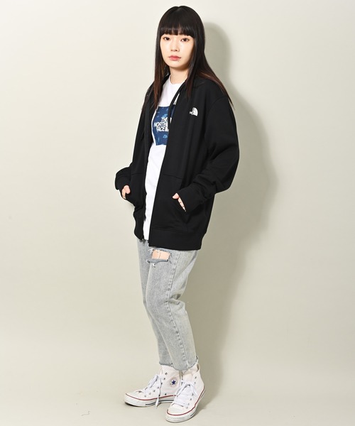 THE NORTH FACE（ザノースフェイス）の「THE NORTH FACE (ザ・ノース フェイス) THE NORTH FACE OPEN GATE FZHOOD LIGHT 裏毛ジップパーカー（パーカー・レディース・ブラック・S/M/L）」の4枚目の写真