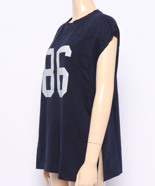 LOWRYS FARM（ローリーズファーム）の「ナンバリングノースリーブ　958893（Tシャツ/カットソー・レディース・オフホワイト/アイボリー/ネイビー・FREE）」の5枚目の写真