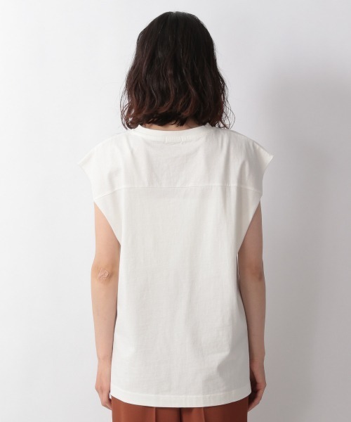LOWRYS FARM（ローリーズファーム）の「ナンバリングノースリーブ　958893（Tシャツ/カットソー・レディース・オフホワイト/アイボリー/ネイビー・FREE）」の7枚目の写真