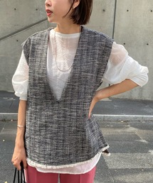 SHENERY | 深Vフリンジベスト(ベスト)