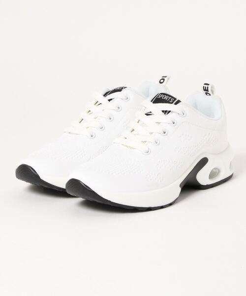 Lace Ladies(レースレディース)の「厚底 エアークッション付 スニーカー 超軽量(スニーカー・レディース・ブラック/ピンク/ホワイト/パープル・23/24/23.5/22.5/24.5/25)」の2枚目の写真