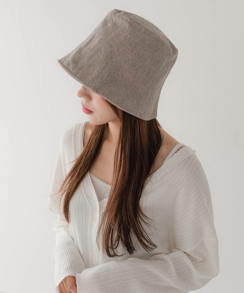 UNE MANSION（ユヌマンション）の「デイリーベーシックバケットハット（ハット・レディース・ブラック/ベージュ/アイボリー・ONE SIZE）」の22枚目の写真