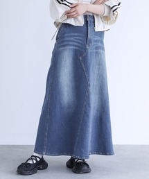 『風合いストレッチデニムスカート』