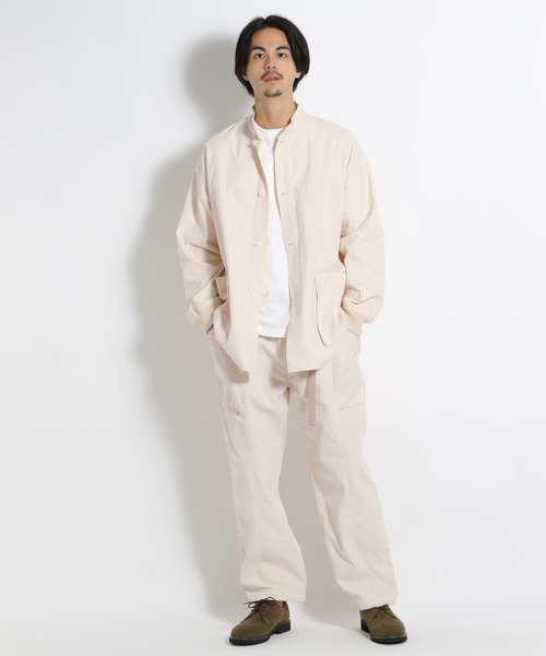 niko and...（ニコアンド）の「[セットアップ対応]バンドカラーステッチブルゾン（ブルゾン・メンズ・ブラウン/アイボリー/チャコール・MEDIUM/LARGE）」の21枚目の写真