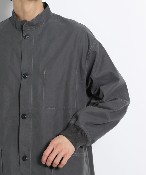 niko and...（ニコアンド）の「[セットアップ対応]バンドカラーステッチブルゾン（ブルゾン・メンズ・ブラウン/アイボリー/チャコール・MEDIUM/LARGE）」の22枚目の写真