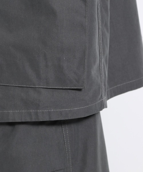 niko and...（ニコアンド）の「[セットアップ対応]バンドカラーステッチブルゾン（ブルゾン・メンズ・ブラウン/アイボリー/チャコール・MEDIUM/LARGE）」の20枚目の写真