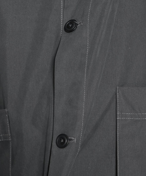 niko and...（ニコアンド）の「[セットアップ対応]バンドカラーステッチブルゾン（ブルゾン・メンズ・ブラウン/アイボリー/チャコール・MEDIUM/LARGE）」の14枚目の写真