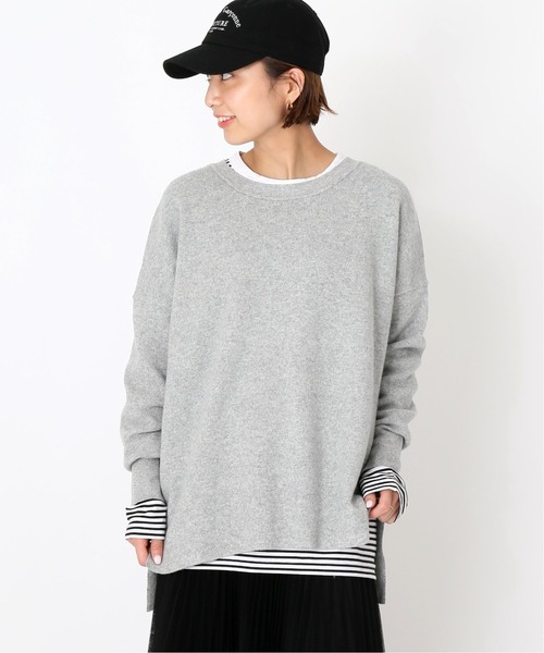 Deuxieme Classe（ドゥーズィエムクラス）の「《WEB限定》fluffy スムース クルーネック プルオーバー（ニット/セーター・レディース・ホワイト/ブラック/グレー・FREE）」の5枚目の写真