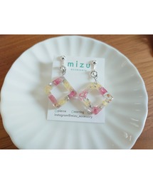 【mizu】フラワーレジンイヤリング(MA)