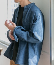 URBAN RESEARCH DOORS | デニムバンドカラーシャツ(シャツ/ブラウス)