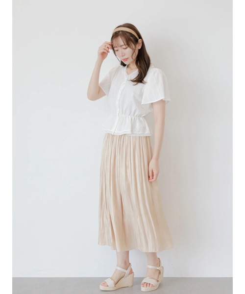 Areeam（アリーム）の「コットンレースペプラムブラウス（シャツ