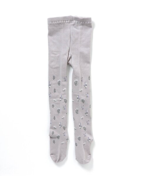 apres les cours（アプレレクール）の「お花柄タイツ（タイツ/ストッキング・キッズ・アイボリー/ライトグレー/ネイビー・110/90/140/100/120）」の3枚目の写真
