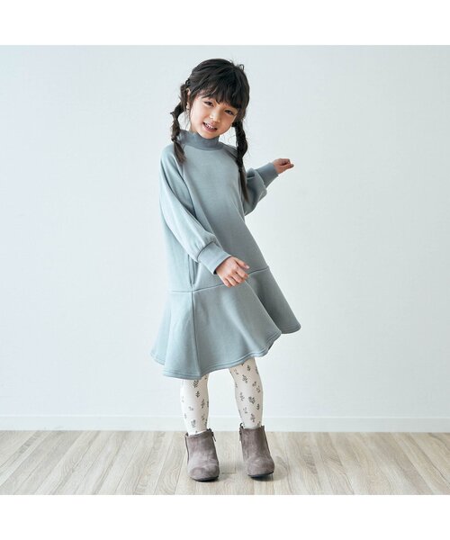 apres les cours（アプレレクール）の「お花柄タイツ（タイツ/ストッキング・キッズ・アイボリー/ライトグレー/ネイビー・110/90/140/100/120）」の7枚目の写真