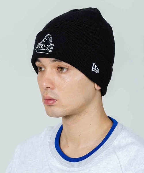 XLARGE（エクストララージ）の「XLARGE×NEWERA SLANTED OG CUFF BEANIE（ニットキャップ/ビーニー・メンズ・ブラック/ネイビー/ブラウン/グリーン・ONE SIZE）」の2枚目の写真
