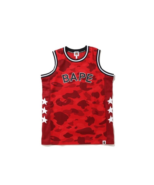 A BATHING APE タンクトップ COLOR CAMO BASKETBALL TANK TOP M
