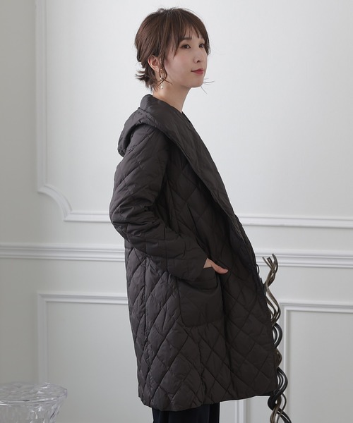 PourVous(プールヴー)の「ウール&ダウンセットコート(ダウンジャケット/コート・レディース・ダークグレー/キャメル・M)」の10枚目の写真