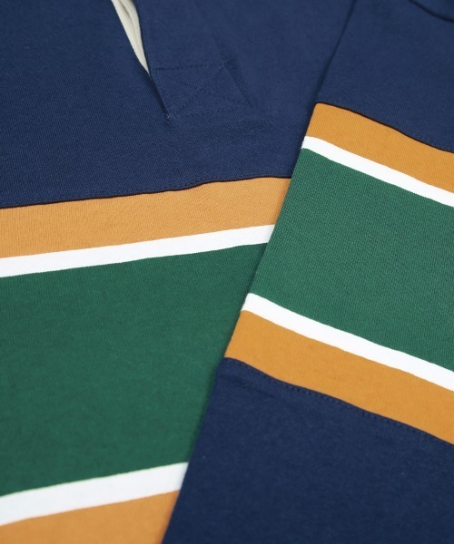 improves(インプローブス)の「パネル切替 ビッグシルエット ラガーシャツ(ポロシャツ・メンズ・ネイビー/スミクロ/グリーン・LARGE/MEDIUM)」の12枚目の写真