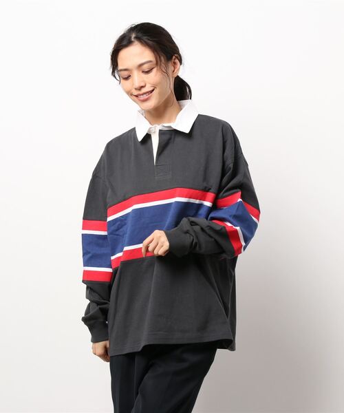 improves(インプローブス)の「パネル切替 ビッグシルエット ラガーシャツ(ポロシャツ・メンズ・ネイビー/スミクロ/グリーン・LARGE/MEDIUM)」の18枚目の写真