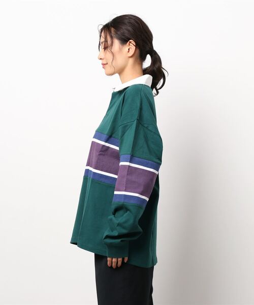 improves(インプローブス)の「パネル切替 ビッグシルエット ラガーシャツ(ポロシャツ・メンズ・ネイビー/スミクロ/グリーン・LARGE/MEDIUM)」の21枚目の写真