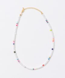 パールカラフルネックレス